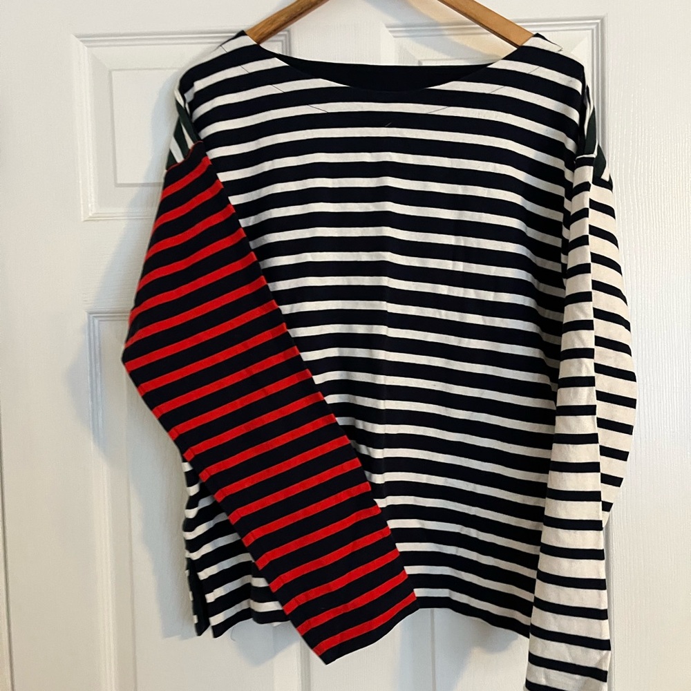 Boden multi stripe knit top, XL